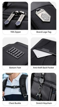 Противоугонный рюкзак для ноутбука Arctic Hunter 15,6 из баллистического нейлона