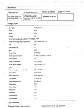 BMW Seria 6 G32 2022 BMW X6M 4x4 X6 M Competition 625 KM Salon PL 2022r Warszawa 4.4 Benzyna, zdjęcie 16