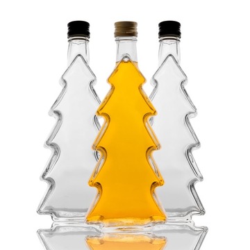 5X DEKORACJA ŚWIĄTECZNA BUTELKA CHOINKA 250 ml