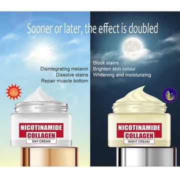 2шт никотинамидный коллагеновый дневной крем для отбеливания