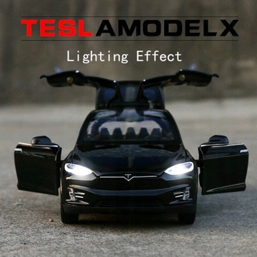 Детский автомобиль МОДЕЛЬ TESLA X 1:32 премиум
