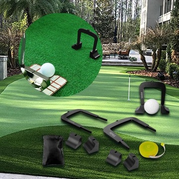 Ворота для гольфа металлические, 3 шт., 6 оснований с направляющими.