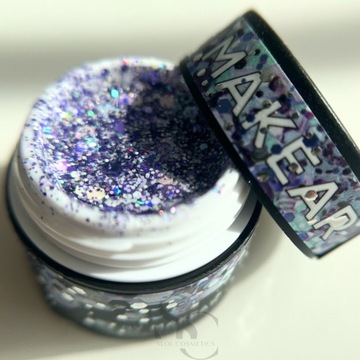 Makear PG04 Princess Gel Violet żel do zdobień paznokci brokatowy 5ml