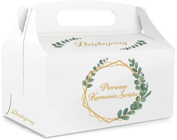 Pudełko na Ciasto Tort Pudełka Komunijne Komunia Podziękowanie dla Gości
