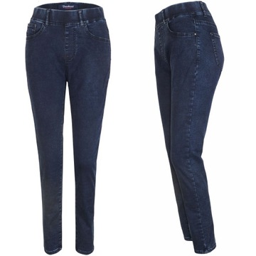 SPODNIE DAMSKIE JEANS ZWĘŻANE SLIM na GUMCE 46