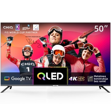 Telewizor QLED CHiQ Google TV U50QM8G 50'' 4K UHD SMART Metalowa obudowa