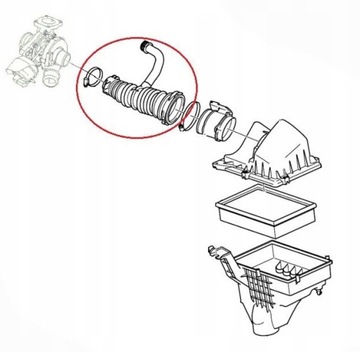 FOCUS MK2 1.6 TDCI TRUBKA WAZ PCV FILTRU VZDUCHU PŘÍVOD 1336611