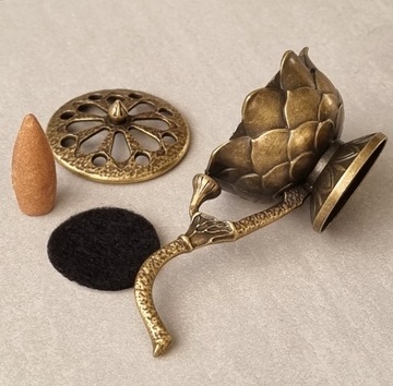 Металлическая цензура латунная лампа Алладин для курящего ладана смолы