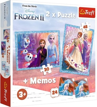 TREFL PUZZLE 2w1 MEMOS KRAINA LODU 2 KSIĘŻNICZKI