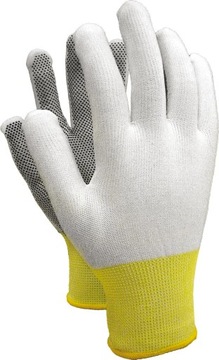 Rękawice rękawiczki poliestrowe z kropkami r.8(M)