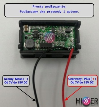 Индикатор заряда батареи USB-зарядка 7–15 В