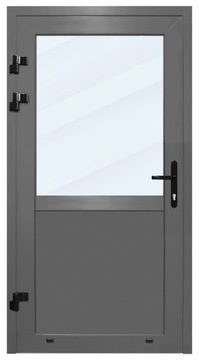 Drzwi aluminiowe wejściowe sklepowe tarasowe 111,5cm x 209cm Na Wymiar