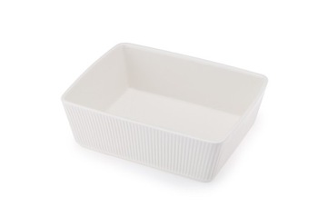 OSBORN Масленка с ножом, белая, с бамбуком