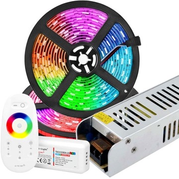 Taśma LED RGB 10 mb + sterownik + zasilacz