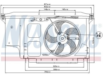 VENTILÁTOR CHLADIČŮ OPEL GRANDLAND 1.2-2.0 VAUXHALL 1.5