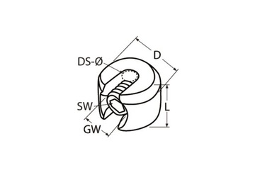 ЗАЖИМ ДЛЯ СТОПОРНОГО КРЮКА ИЗ НЕРЖАВЕЮЩЕЙ ВЕРЕКИ А4 3 ММ