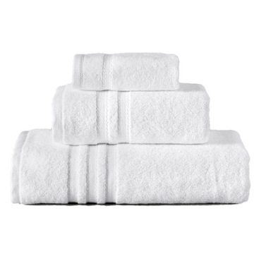 RĘCZNIK KĄPIELOWY HOTELOWY GRUBY FROTTE BIAŁY 30x30 550g/m2 PRESTIGE