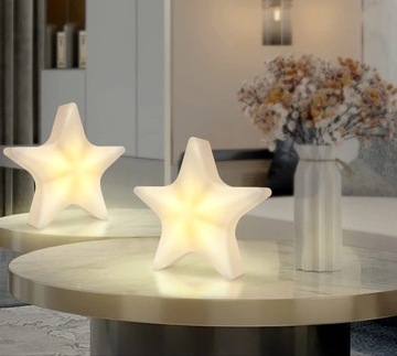 Lampka nocna dekoracja LED gwiazda z pilotem