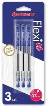 Długopis Flexi n niebieski 3szt PENMATE bcd