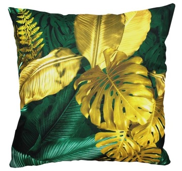 Poszewka na jaśka zieleń liście Monstera 40x40 cm