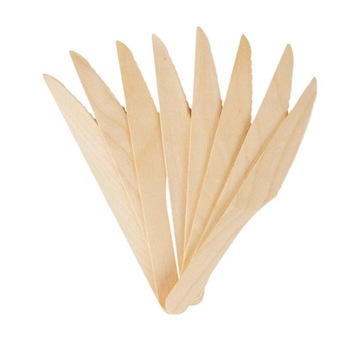 НОЖИ ДЕРЕВЯННЫЕ ОДНОРАЗОВЫЕ ЭКО СТОЛОВЫЕ ПРИБОРЫ 100 шт.