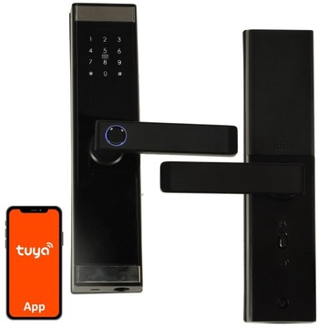 Zamek Elektroniczny Do Drzwi Klamka KOD ODCISK PALCA BLUETOOTH APKA KARTA