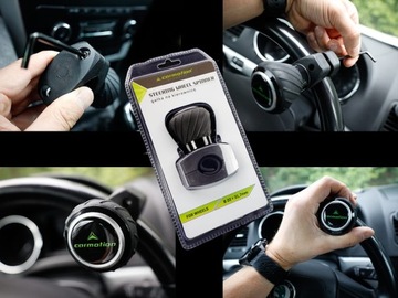 УНИВЕРСАЛЬНАЯ РУЧКА РУЛЕВОГО КОЛЕСА С ПОДШИПНИКАМИ, ЧЕРНАЯ