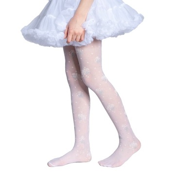 БЕЛЫЕ колготки для девочек COMMUNION с рисунком, СУПЕР КАЧЕСТВО