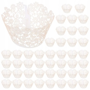 Papilotki Papierowe Foremki do Muffinek 100 Szt