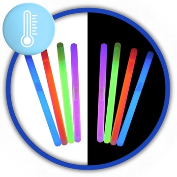 Świecące bransoletki fluorescencyjne 100 Opaski Pałeczki światło chemiczne