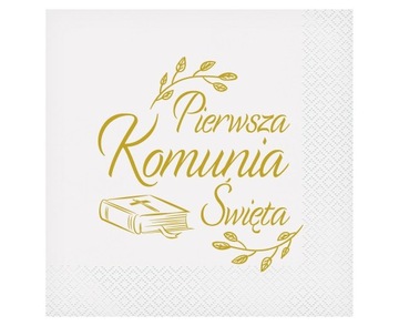 Serwetki papierowe Komunijne z napisem Komunia