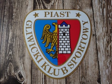 Herb Piast Gliwice na ścianę prezent szyld dla fana klubu dla chłopaka męża