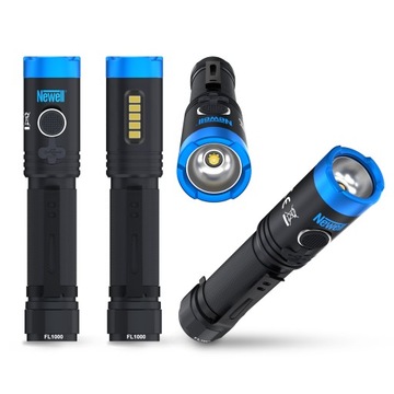 Latarka taktyczna Newell FL1000 USB-C IP54 Tryb SOS 1000 lm Magnes Klips