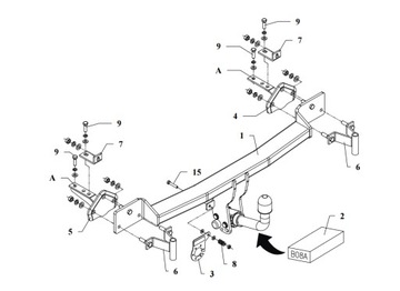 NOVÝ ODEPÍNACÍ ZAŘÍZENÍ(HÁK) TÁŽNÝ DO BMW SÉRIE 5 E39 SEDAN 4 DRZ. 12.1995-2001