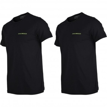 EMPORIO ARMANI 2-PACK T-SHIRT zestaw dwóch KOSZULEK BLACK roz.L