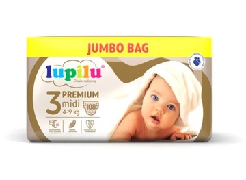 Pieluszki Lupilu Premium Rozmiar 3 108 szt.