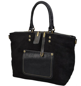 Сумочка женская MANDOLINE, удобная сумка-шопер А4 на ремешке, экозамша