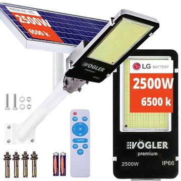 MOCNA DUŻA LAMPA SOLARNA ULICZNA OGRODOWA PILOT SUPER PREMIUM AKUMULATOR LG