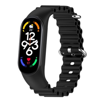 PASEK BRANSOLETA OPASKA DO XIAOMI MI BAND 3/4/5/6/7 - BLACK