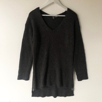 H&M Sweter Tunika Asymetryczny Zamek M