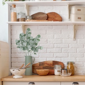 SZTUCZNE KWIATY eukaliptus sztuczny bukiet dekoracyjne do wazonu liście