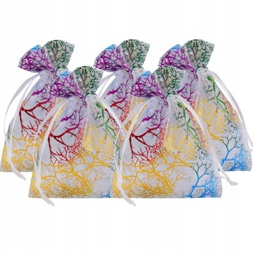 20 sztuk Organza Woreczki Sznurek Biżuteria Prezen