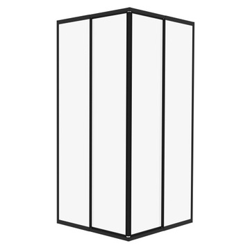 kabina prysznicowa prostokątna 90x80 CZARNA