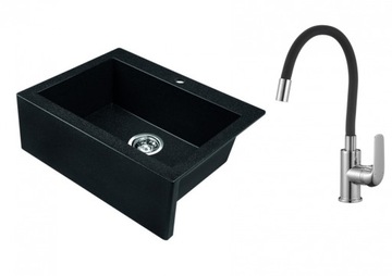 Zlewozmywak farmerski granit Komodo 1kom + Bateria