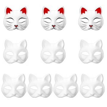 10 × маска для лица Therian Halloween Cat, сделай сам, лучшее качество