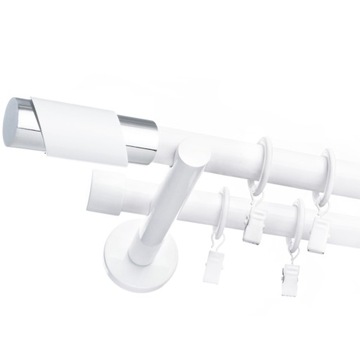 СОВРЕМЕННЫЙ ДВОЙНОЙ БЕЛЫЙ КАРДИН FI 19+19мм 240см