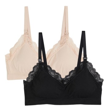 H&M MAMA NURSING REMOVABLE PADS 2 PAK BIUSTONOSZE STANIKI DO KARMIENIA M