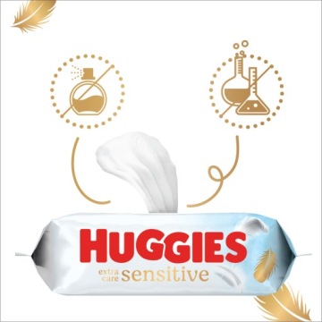 HUGGIES Extra Care Sensitive влажные салфетки 56шт
