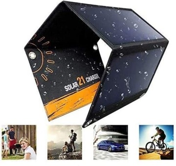 ПАНЕЛЬНОЕ ПОРТАТИВНОЕ СОЛНЕЧНОЕ ЗАРЯДНОЕ УСТРОЙСТВО 21 Вт, 2x USB