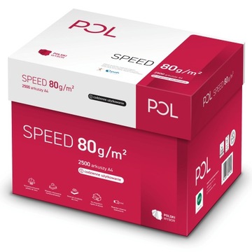 Papier biurowy PolSpeed format A4 80g 2500 arkuszy